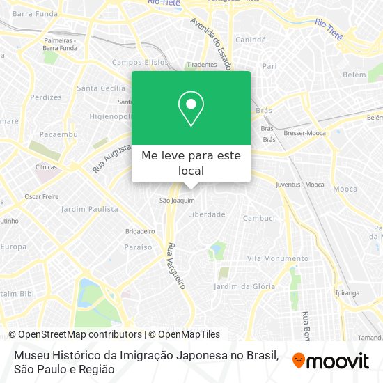 Museu Histórico da Imigração Japonesa no Brasil mapa