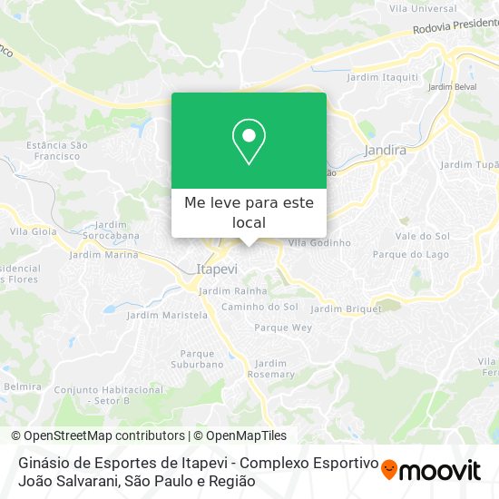 Ginásio de Esportes de Itapevi - Complexo Esportivo João Salvarani mapa