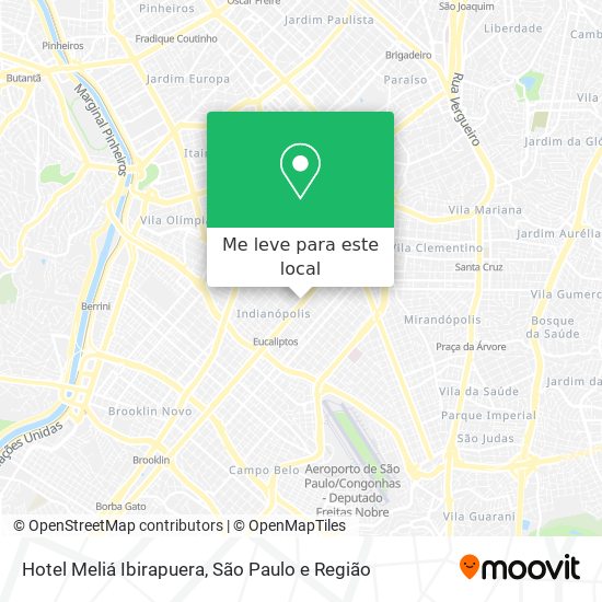 Hotel Meliá Ibirapuera mapa
