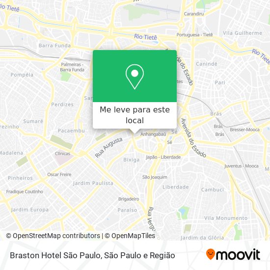 Braston Hotel São Paulo mapa