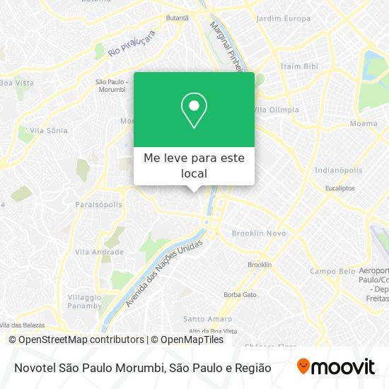 Novotel São Paulo Morumbi mapa