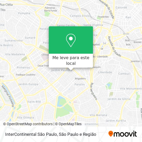 InterContinental São Paulo mapa