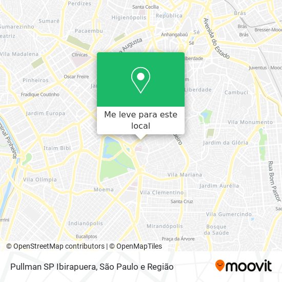 Pullman SP Ibirapuera mapa