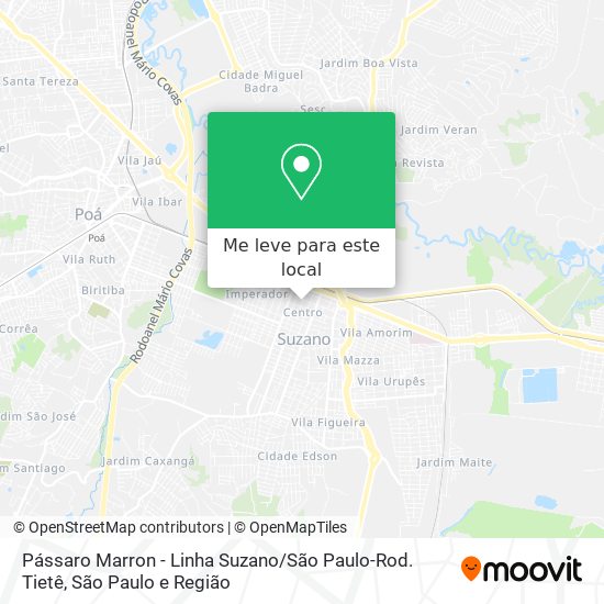 Pássaro Marron - Linha Suzano / São Paulo-Rod. Tietê mapa