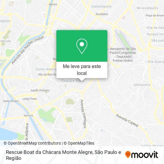 Rescue Boat da Chácara Monte Alegre mapa