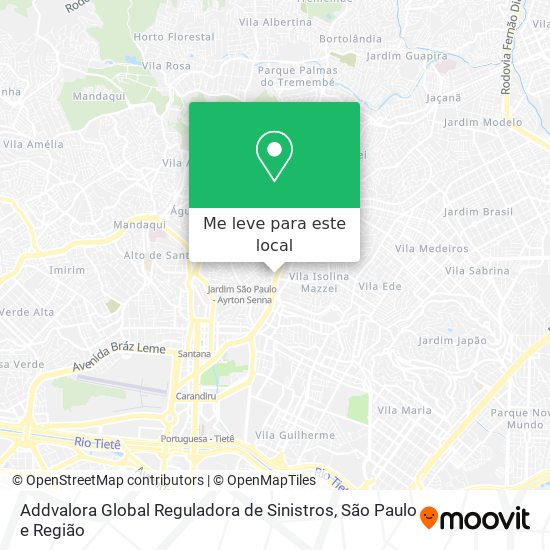 Addvalora Global Reguladora de Sinistros mapa
