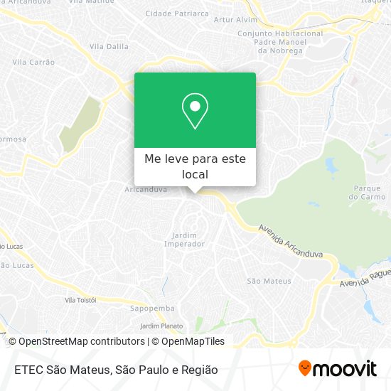 ETEC São Mateus mapa