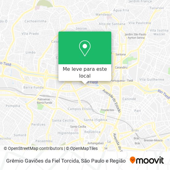 Grêmio Gaviões da Fiel Torcida mapa