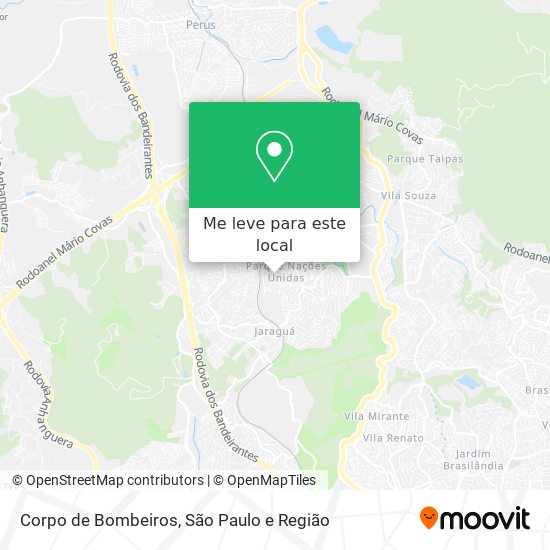 Corpo de Bombeiros mapa