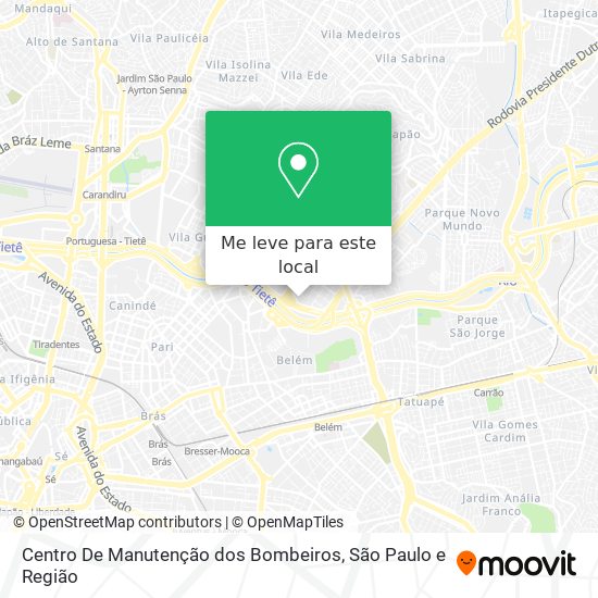 Centro De Manutenção dos Bombeiros mapa