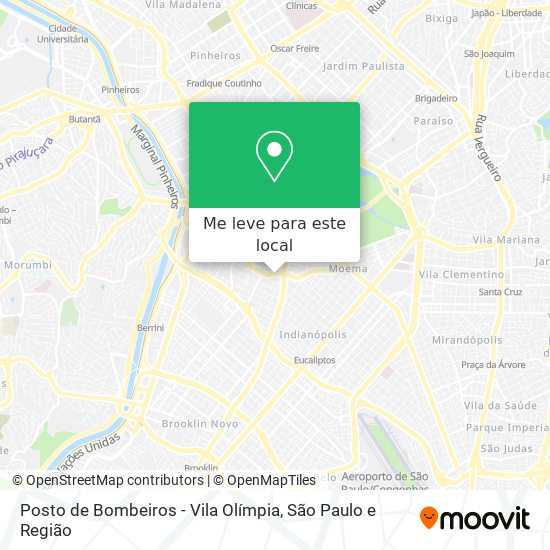 Posto de Bombeiros - Vila Olímpia mapa