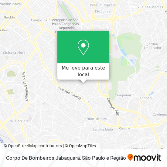 Corpo De Bombeiros Jabaquara mapa