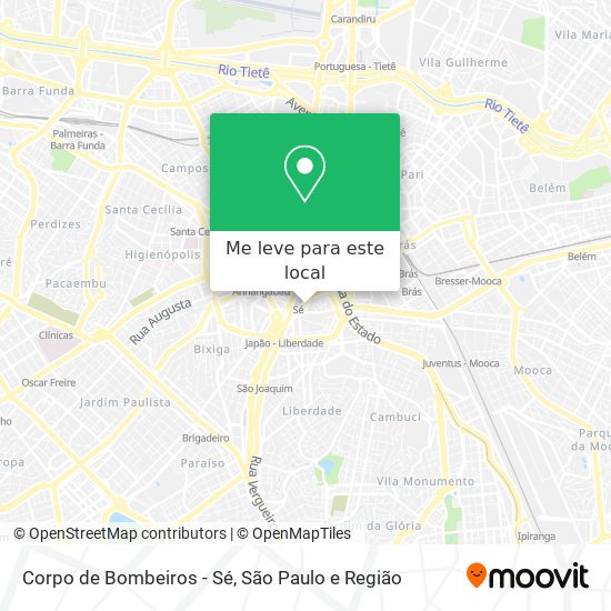 Corpo de Bombeiros - Sé mapa