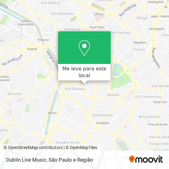 Dublin Live Music mapa