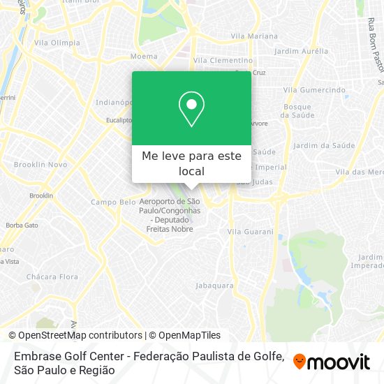 Embrase Golf Center - Federação Paulista de Golfe mapa