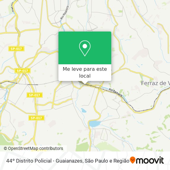 44º Distrito Policial - Guaianazes mapa
