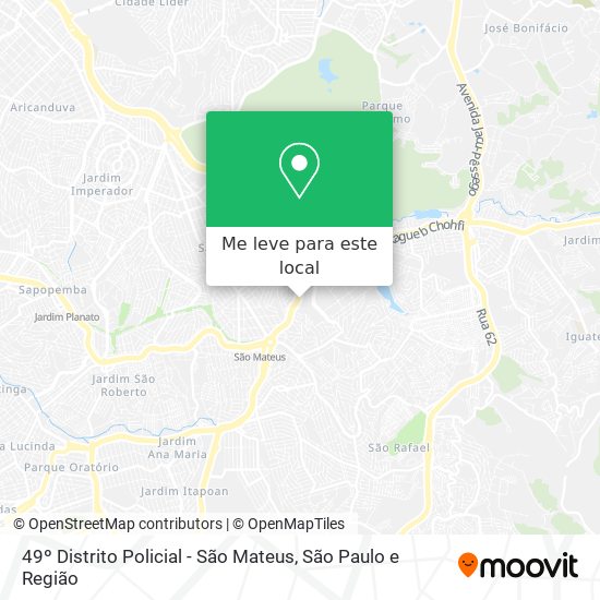 49º Distrito Policial - São Mateus mapa