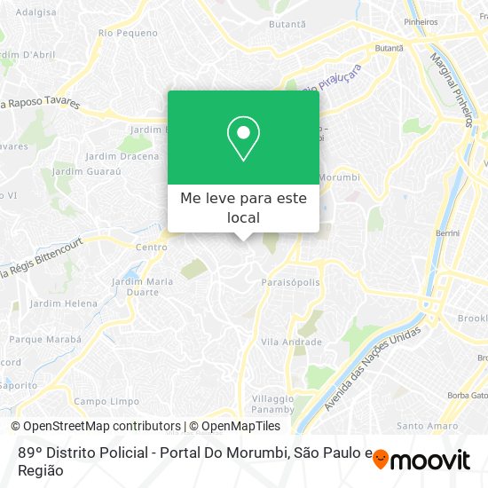 89º Distrito Policial - Portal Do Morumbi mapa
