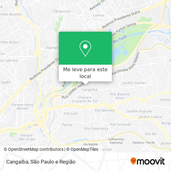 Cangaíba mapa