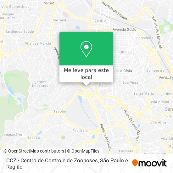 CCZ - Centro de Controle de Zoonoses mapa