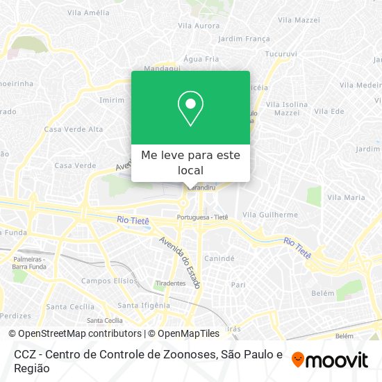 CCZ - Centro de Controle de Zoonoses mapa