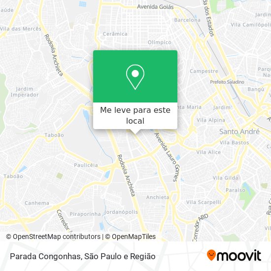 Parada Congonhas mapa