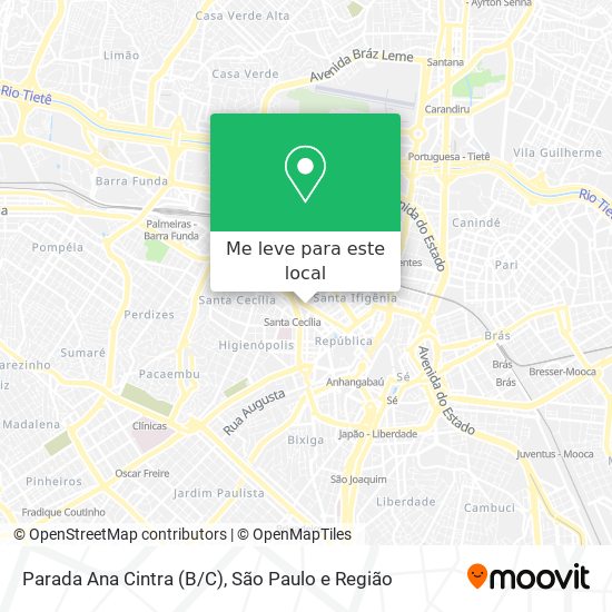 Parada Ana Cintra (B/C) mapa
