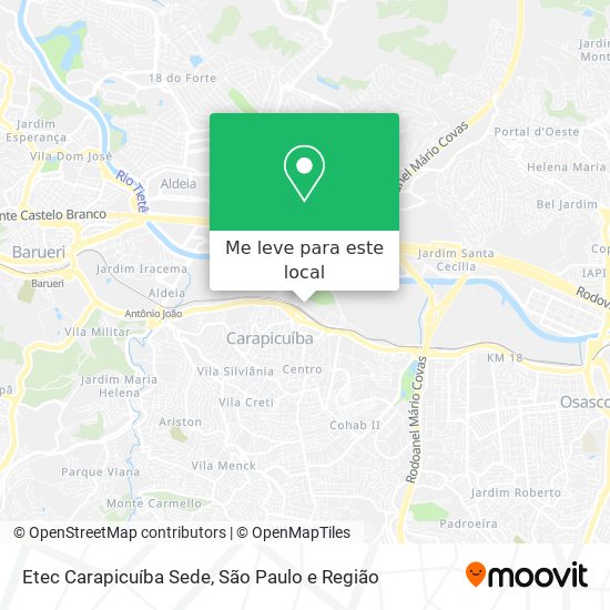 Etec Carapicuíba Sede mapa