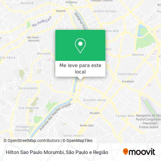 Hilton Sao Paulo Morumbi mapa