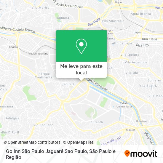 Go Inn São Paulo Jaguaré Sao Paulo mapa