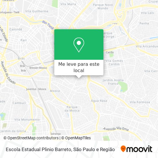 Escola Estadual Plinio Barreto mapa