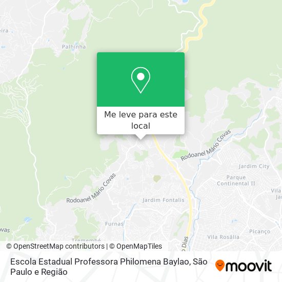 Escola Estadual Professora Philomena Baylao mapa