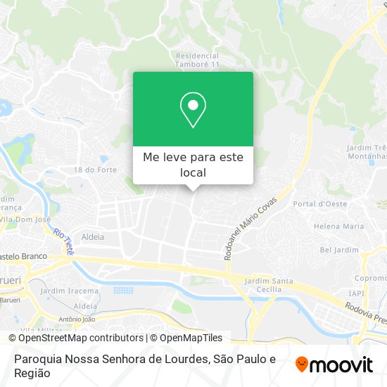 Paroquia Nossa Senhora de Lourdes mapa