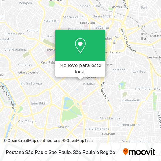 Pestana São Paulo Sao Paulo mapa