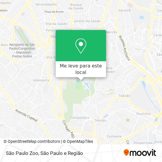 São Paulo Zoo mapa