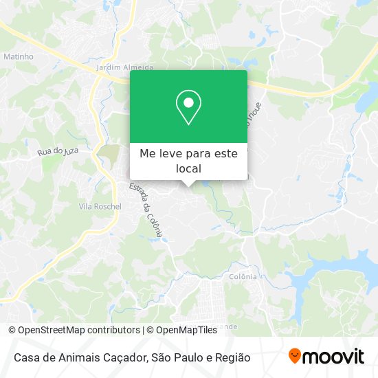 Casa de Animais Caçador mapa