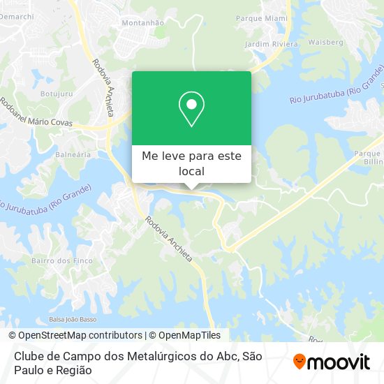 Clube de Campo dos Metalúrgicos do Abc mapa