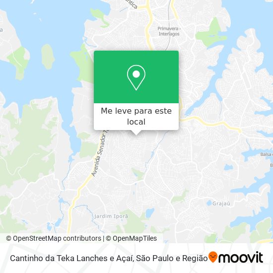 Cantinho da Teka Lanches e Açaí mapa