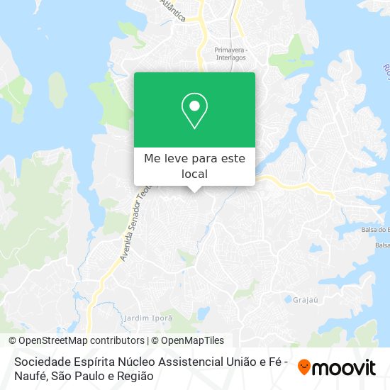 Sociedade Espírita Núcleo Assistencial União e Fé - Naufé mapa