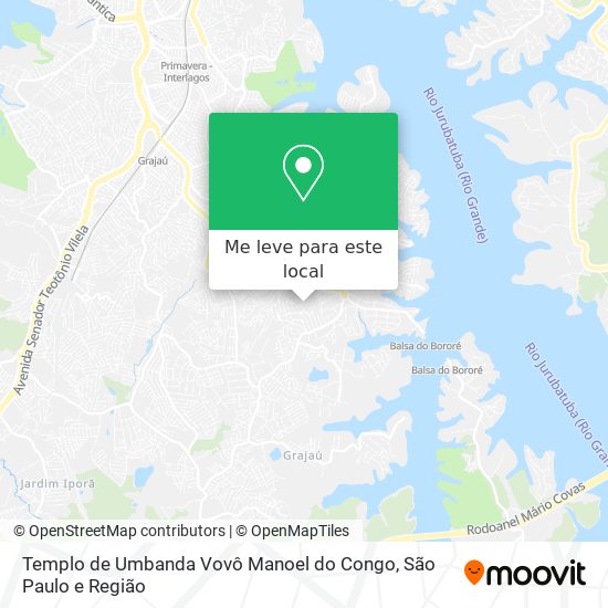 Templo de Umbanda Vovô Manoel do Congo mapa