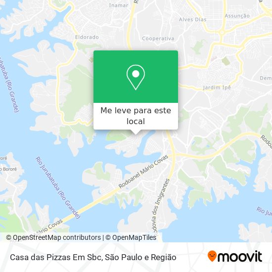 Casa das Pizzas Em Sbc mapa