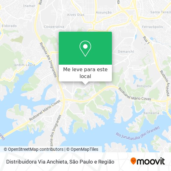 Distribuidora Via Anchieta mapa