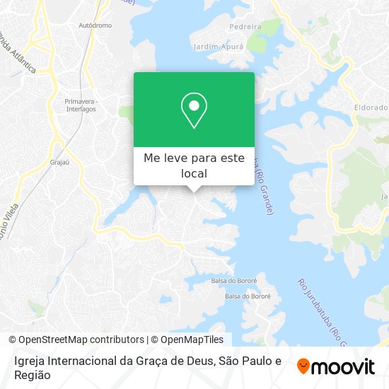 Igreja Internacional da Graça de Deus mapa
