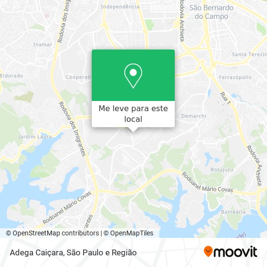 Adega Caiçara mapa