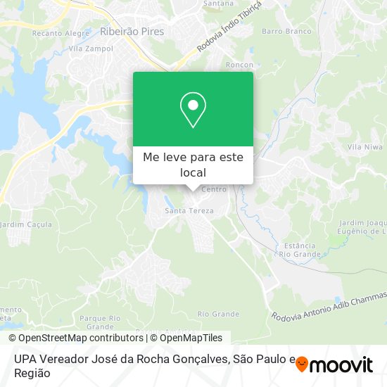 UPA Vereador José da Rocha Gonçalves mapa