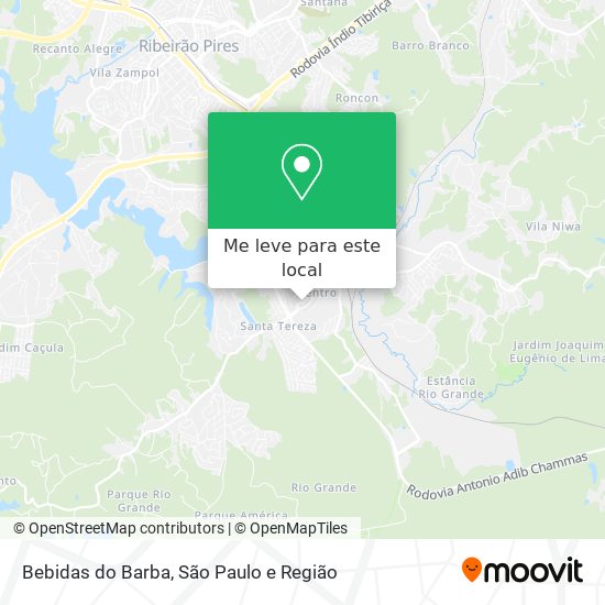 Bebidas do Barba mapa