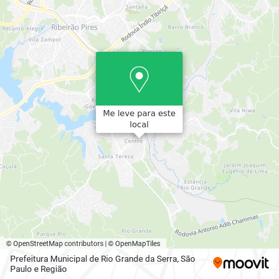 Prefeitura Municipal de Rio Grande da Serra mapa