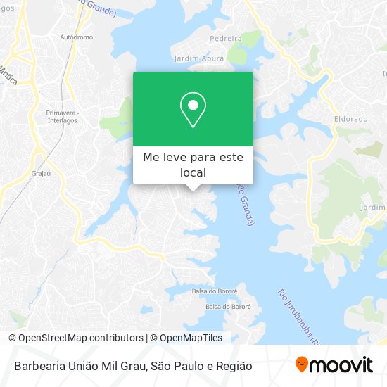 Barbearia União Mil Grau mapa