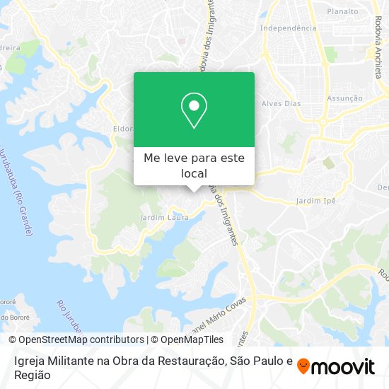 Igreja Militante na Obra da Restauração mapa