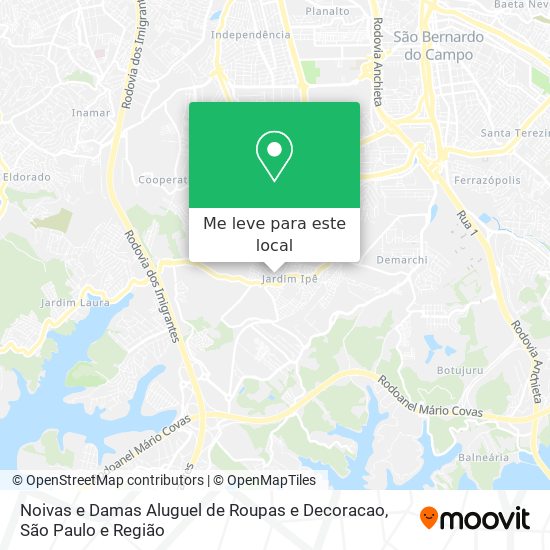 Noivas e Damas Aluguel de Roupas e Decoracao mapa